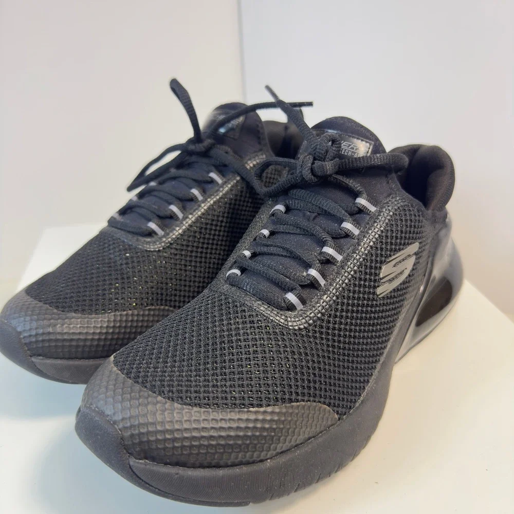 Skechers Skech-Air Sneakers Womens 9.5 Black 13276 Mesh Air Cushioned Athletic